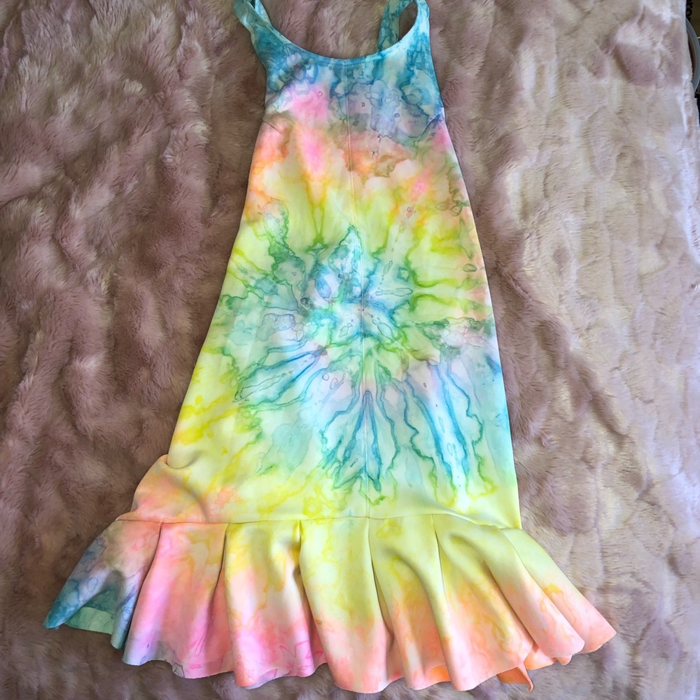 UNIF Tie Dye Bloom Dress Large Pockets